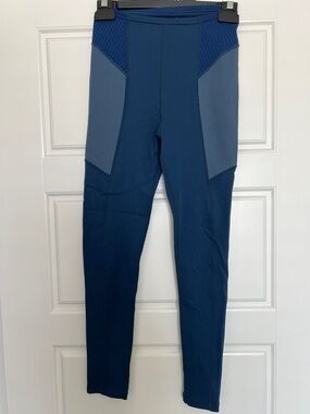 For Love And Lemons Navy and Slate Blue Paneled Leggings